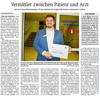 LEADER-Projekt "Gesundheitsnetzwerk Landkreis Bad Kreuznach" (Allgemeine Zeitung 08.11.2019) LEADER-Projekt "Gesundheitsnetzwerk Landkreis Bad Kreuznach" (Allgemeine Zeitung 08.11.2019)